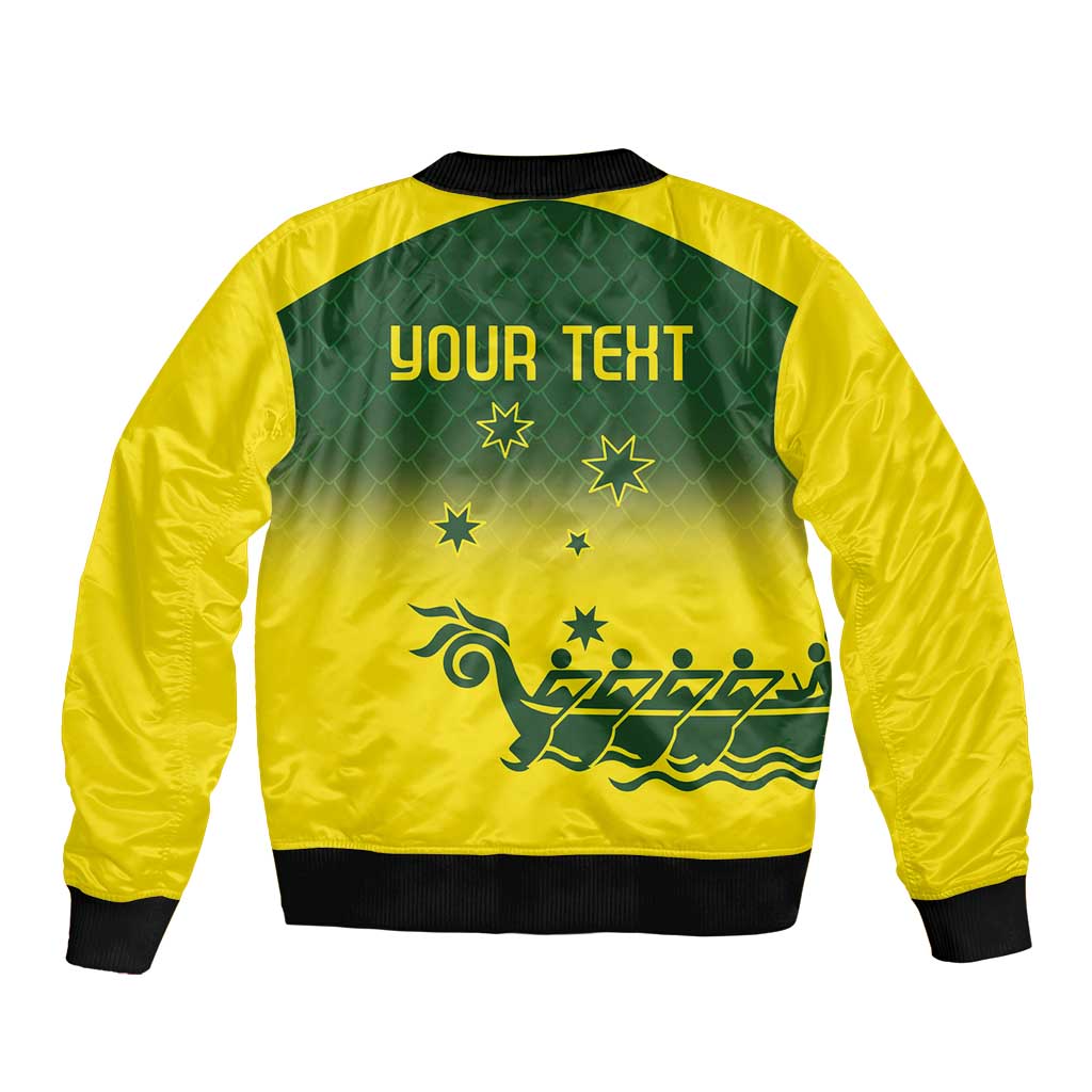 Personalised Dragons Boat Aussie Paddles Up! Bomber Jacket