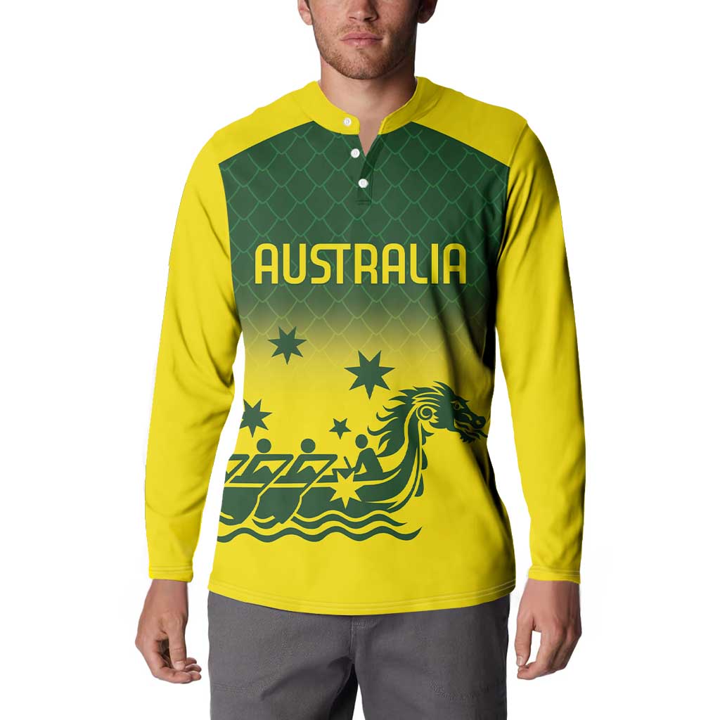 Personalised Dragons Boat Aussie Paddles Up! Button Sweatshirt