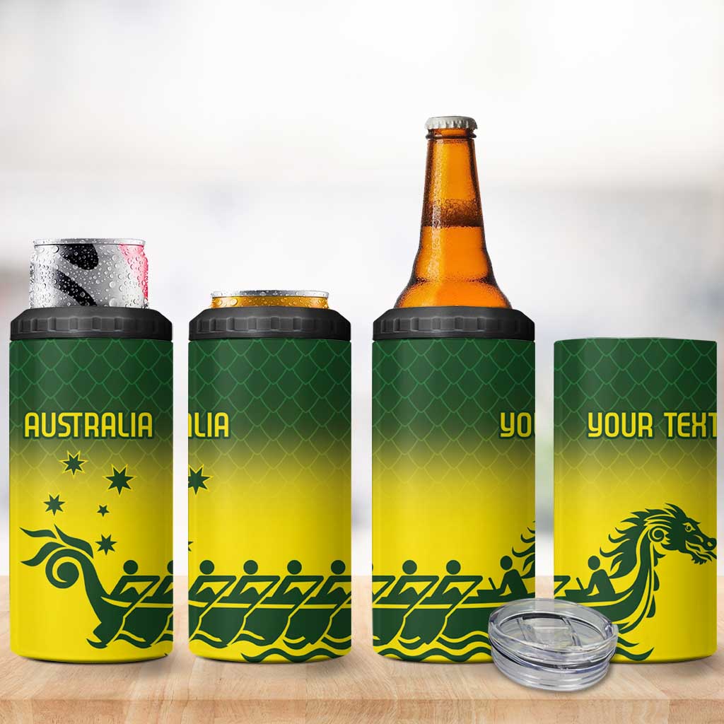Personalised Dragons Boat Aussie Paddles Up! 4 in 1 Can Cooler Tumbler