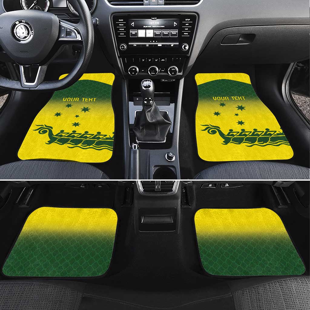 Personalised Dragons Boat Aussie Paddles Up! Car Mats