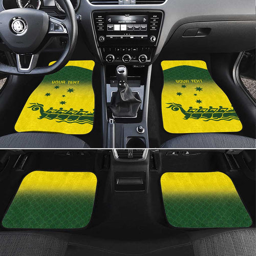 Personalised Dragons Boat Aussie Paddles Up! Car Mats