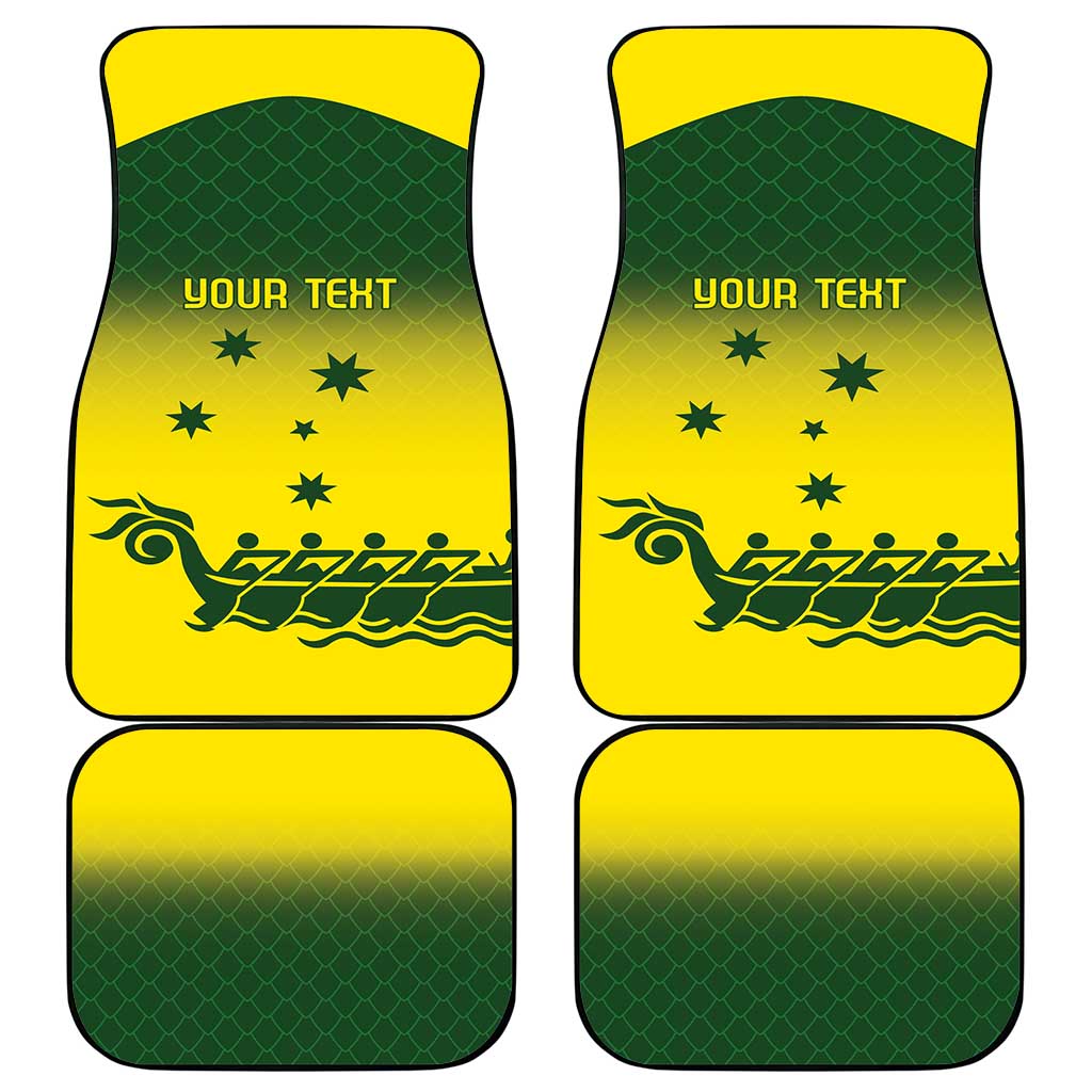 Personalised Dragons Boat Aussie Paddles Up! Car Mats