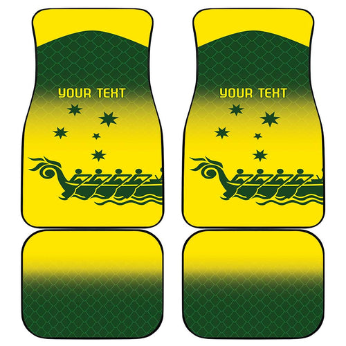 Personalised Dragons Boat Aussie Paddles Up! Car Mats