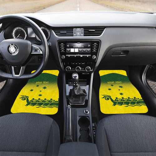 Personalised Dragons Boat Aussie Paddles Up! Car Mats
