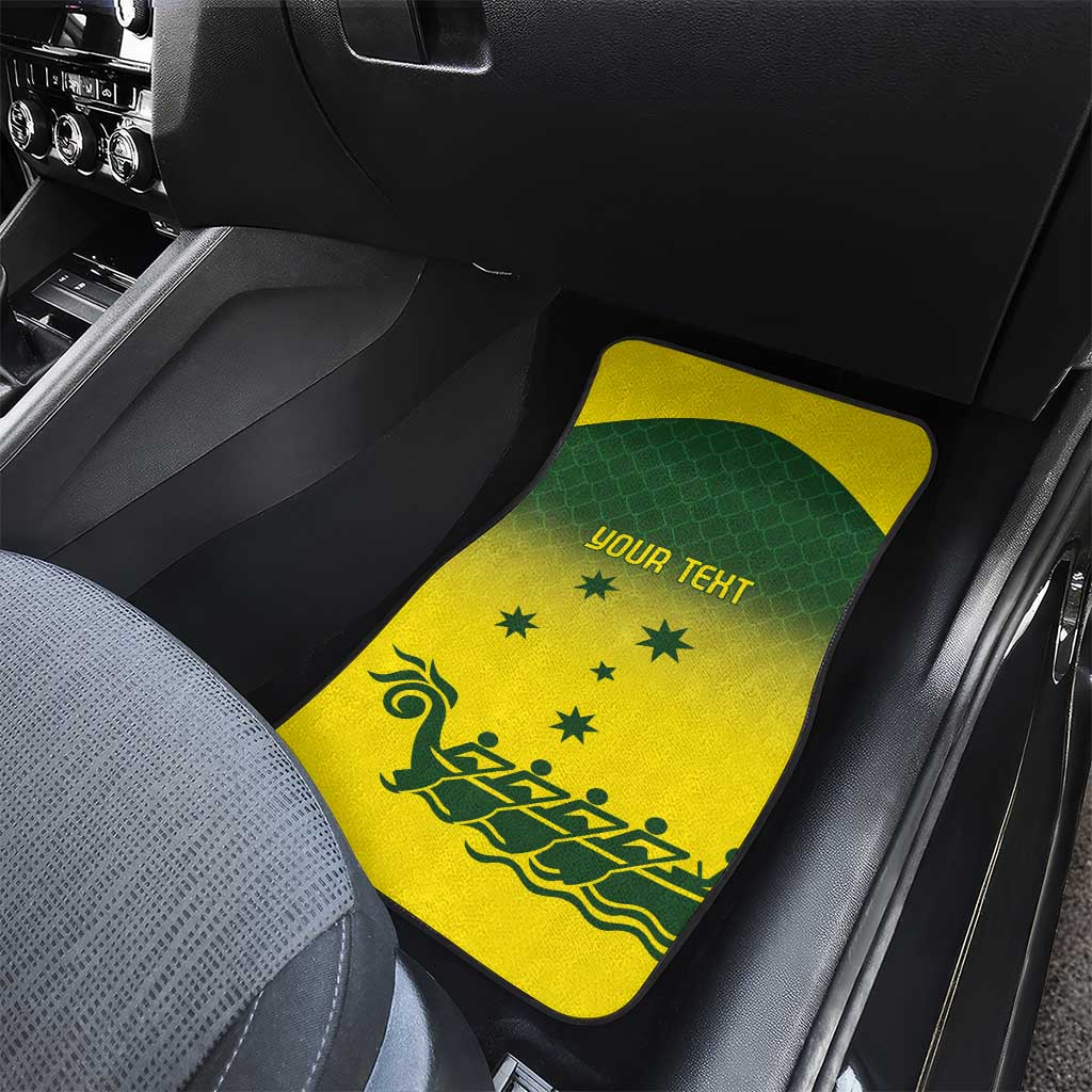 Personalised Dragons Boat Aussie Paddles Up! Car Mats