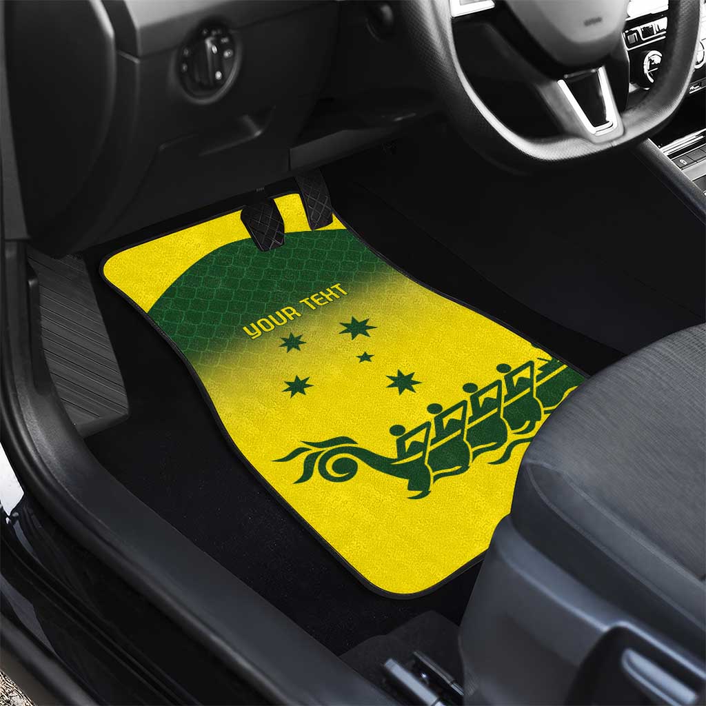 Personalised Dragons Boat Aussie Paddles Up! Car Mats