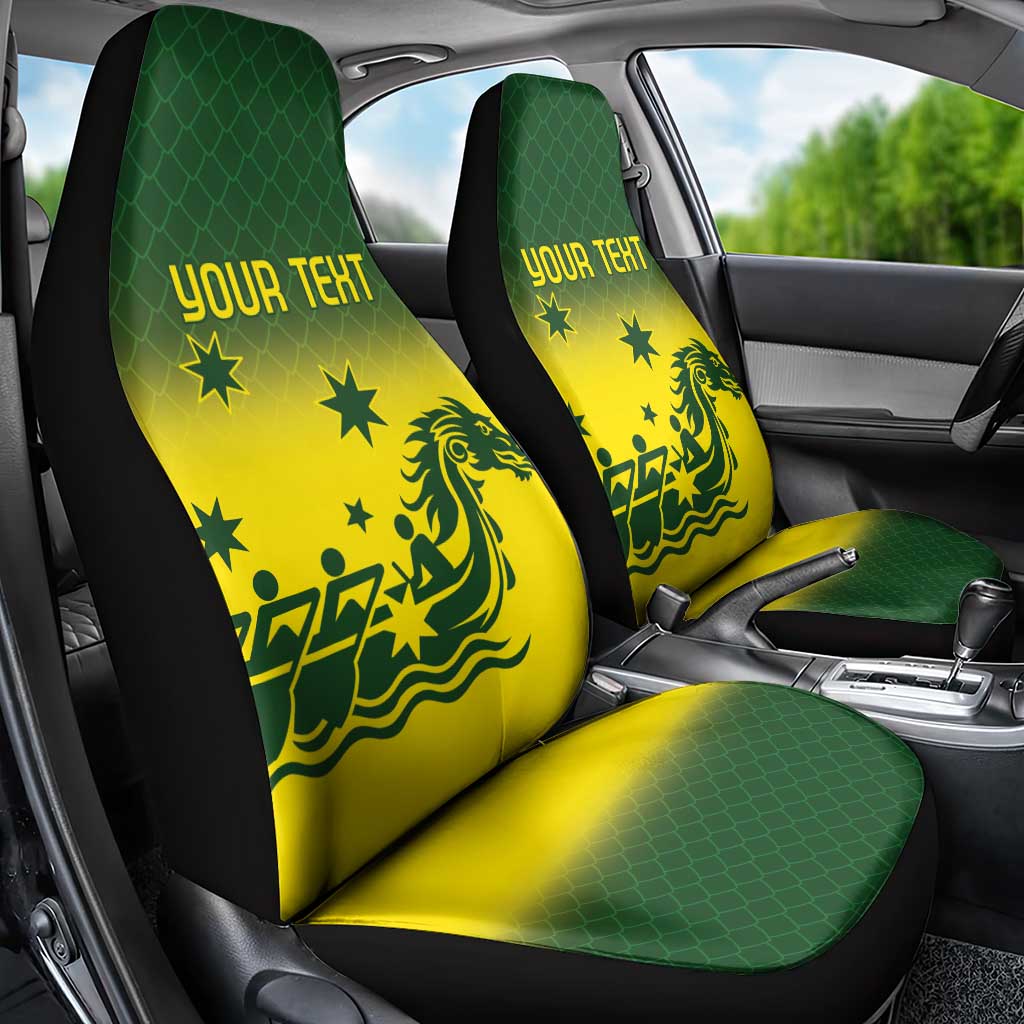Personalised Dragons Boat Aussie Paddles Up! Car Seat Cover