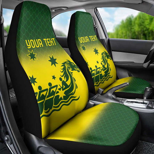 Personalised Dragons Boat Aussie Paddles Up! Car Seat Cover