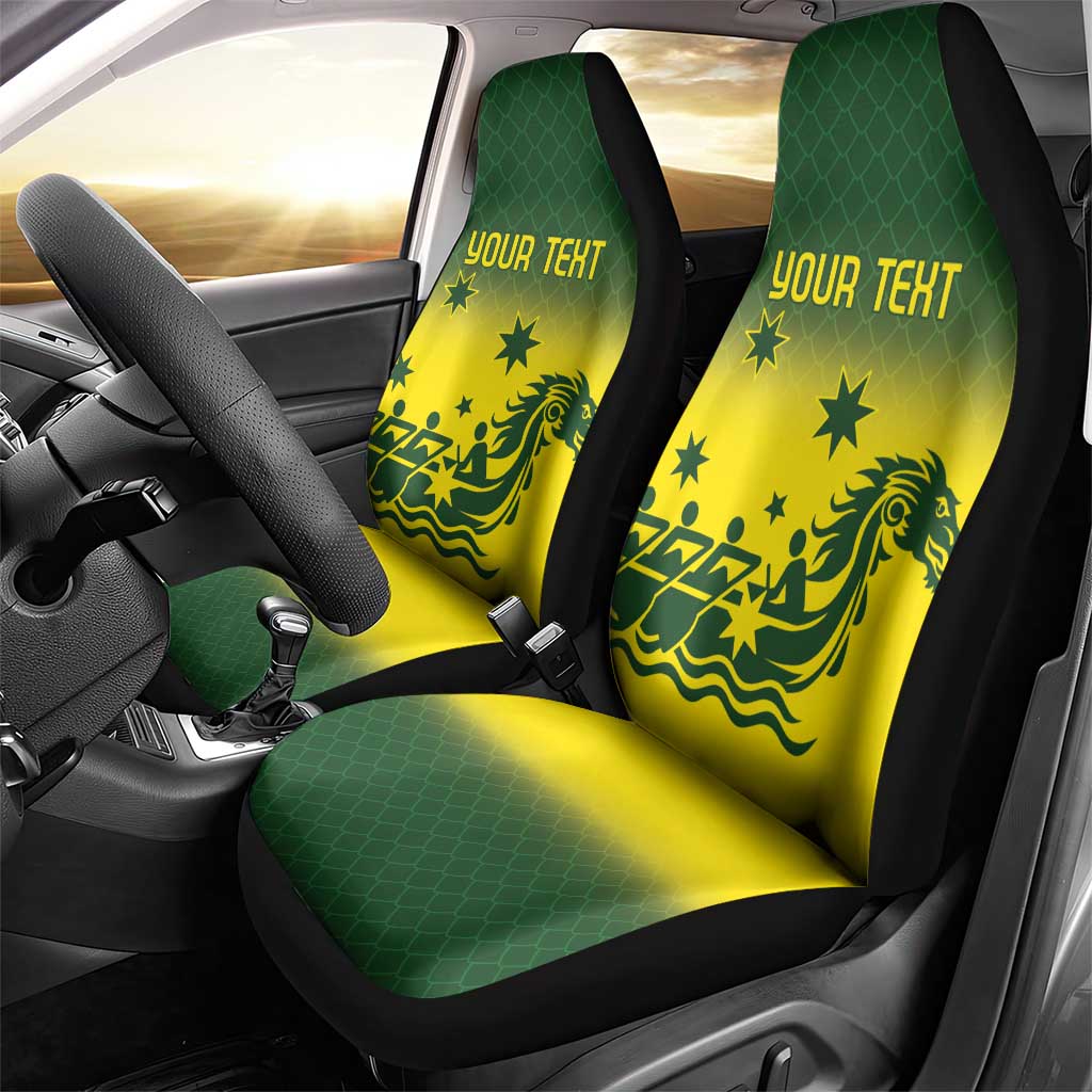 Personalised Dragons Boat Aussie Paddles Up! Car Seat Cover