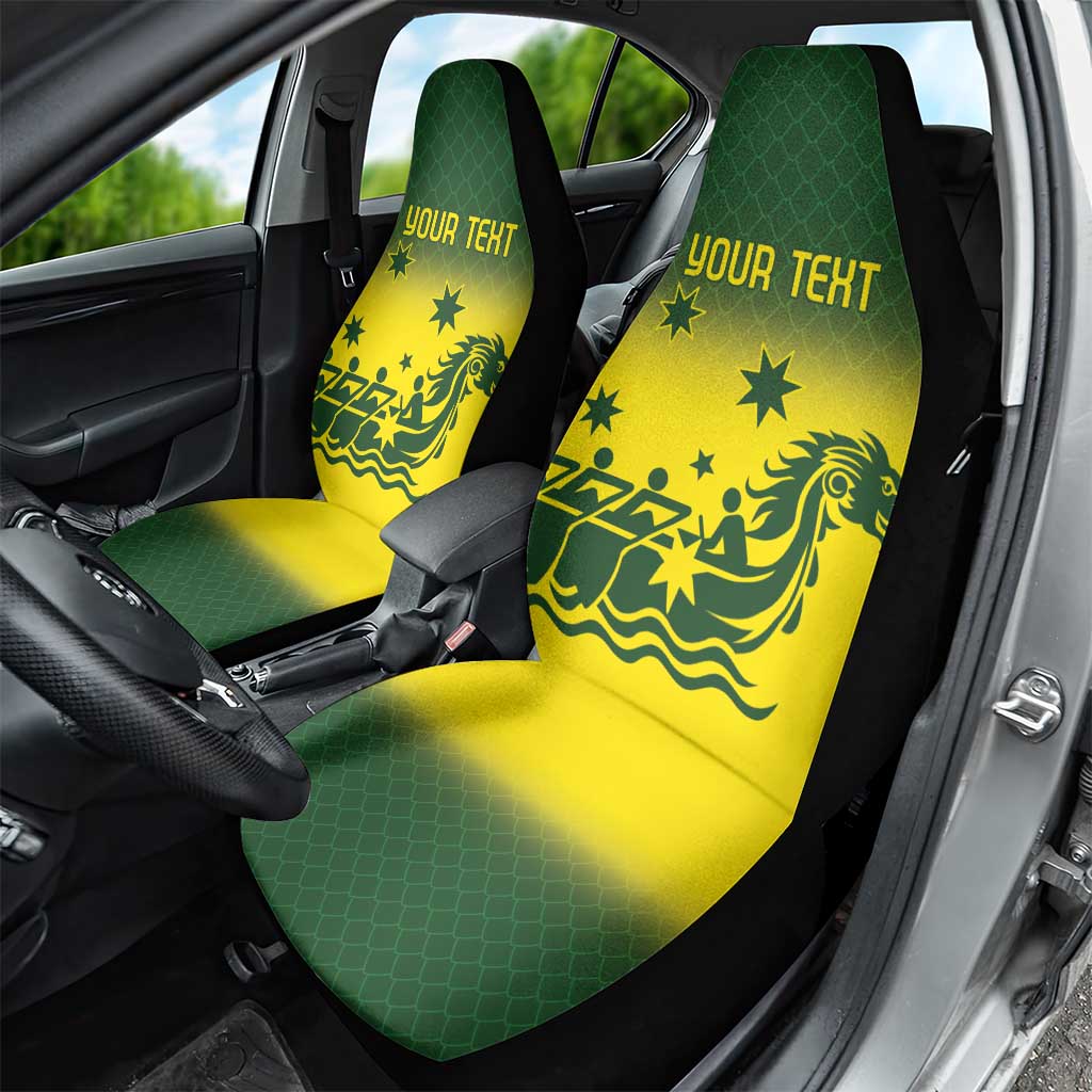 Personalised Dragons Boat Aussie Paddles Up! Car Seat Cover