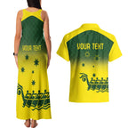Personalised Dragons Boat Aussie Paddles Up! Couples Matching Tank Maxi Dress and Hawaiian Shirt