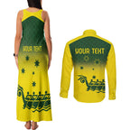 Personalised Dragons Boat Aussie Paddles Up! Couples Matching Tank Maxi Dress and Long Sleeve Button Shirt