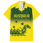 Personalised Dragons Boat Aussie Paddles Up! Family Matching Off The Shoulder Long Sleeve Dress and Hawaiian Shirt