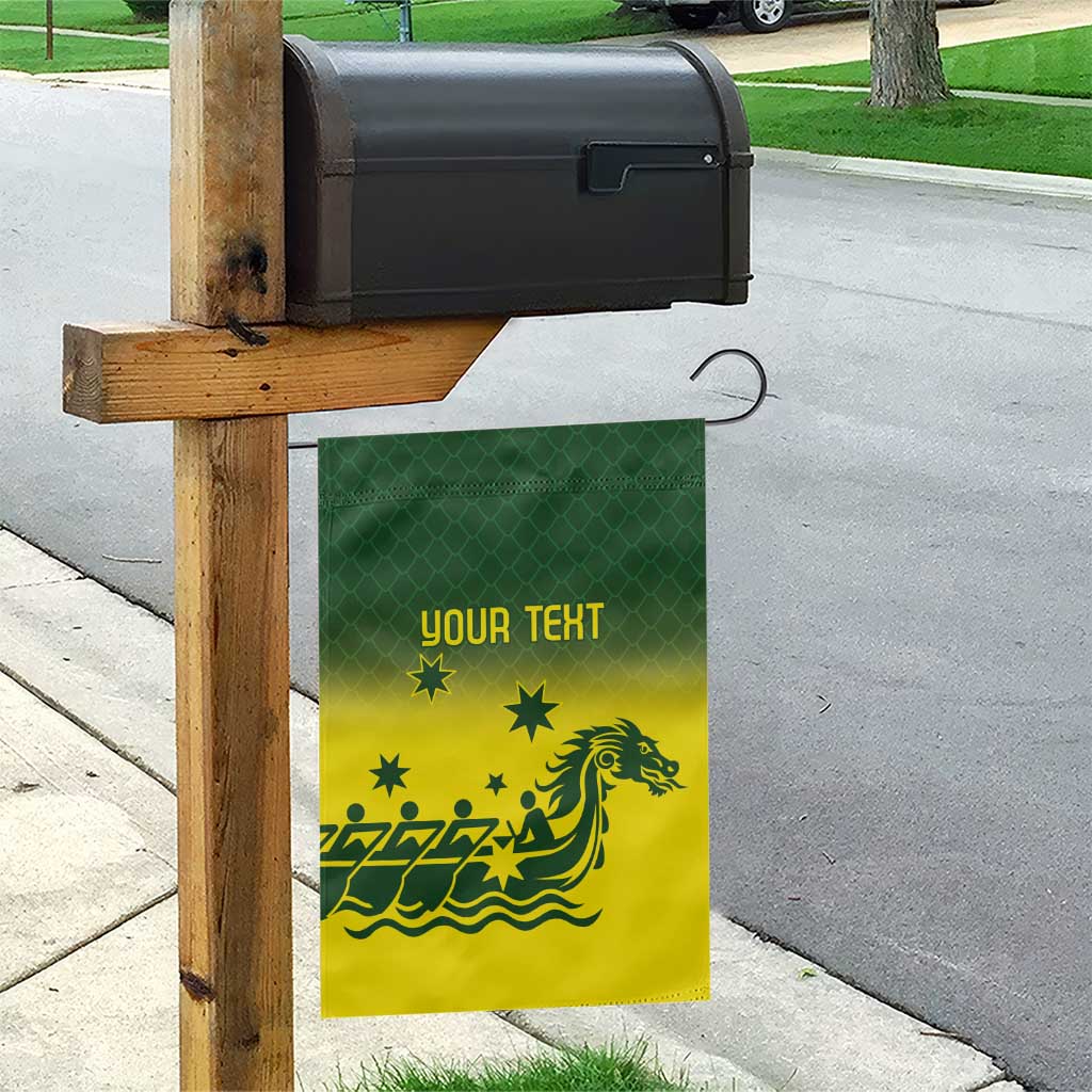 Personalised Dragons Boat Aussie Paddles Up! Garden Flag