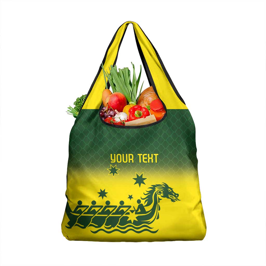 Personalised Dragons Boat Aussie Paddles Up! Grocery Bag