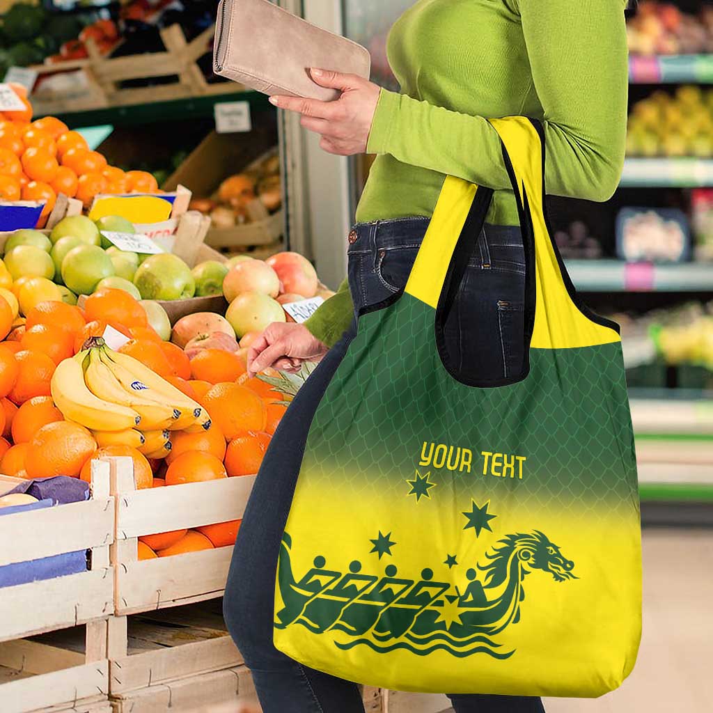 Personalised Dragons Boat Aussie Paddles Up! Grocery Bag