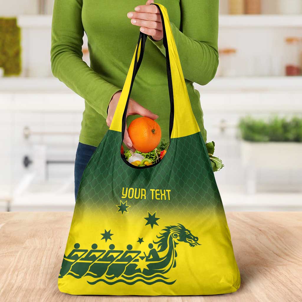 Personalised Dragons Boat Aussie Paddles Up! Grocery Bag