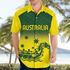 Personalised Dragons Boat Aussie Paddles Up! Hawaiian Shirt