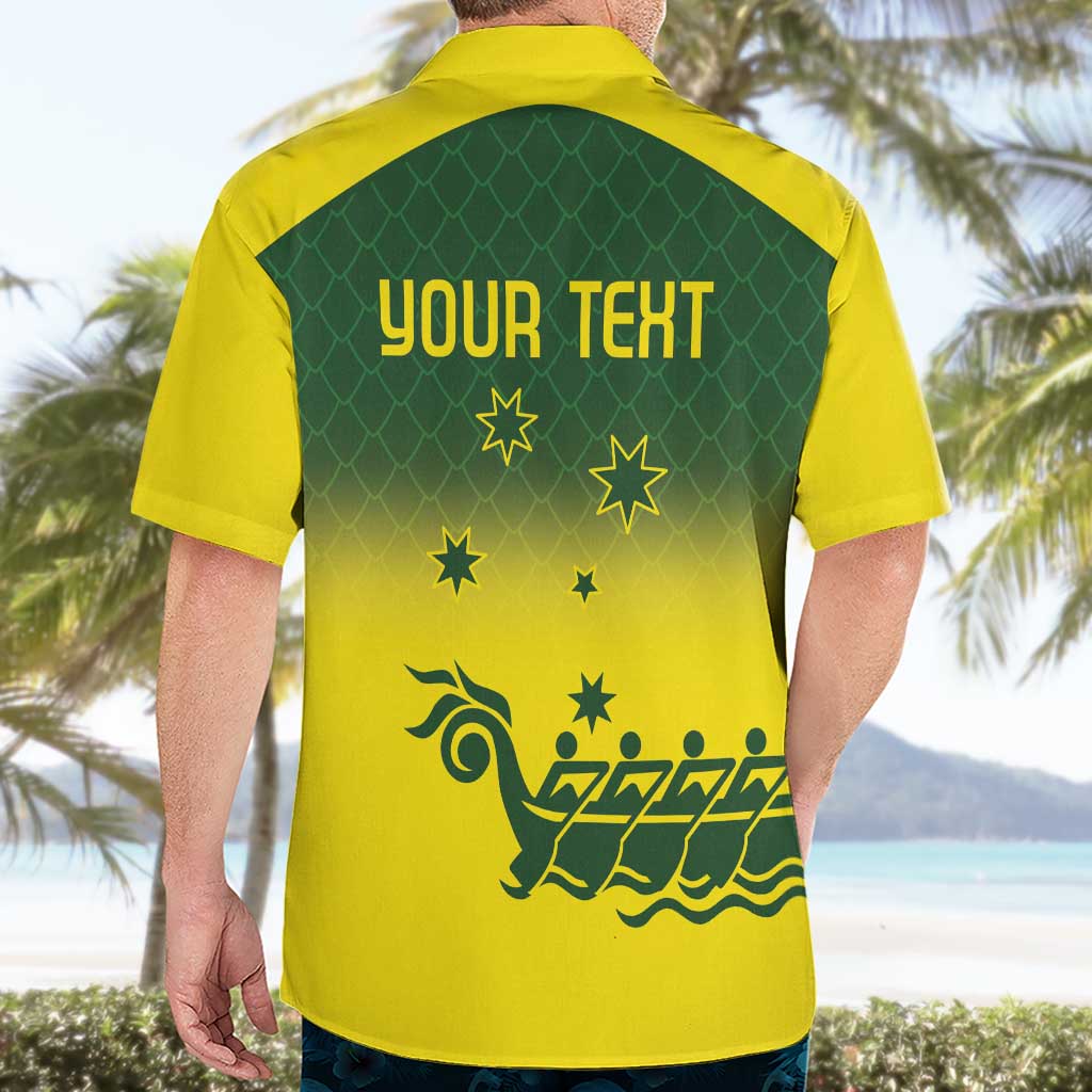 Personalised Dragons Boat Aussie Paddles Up! Hawaiian Shirt