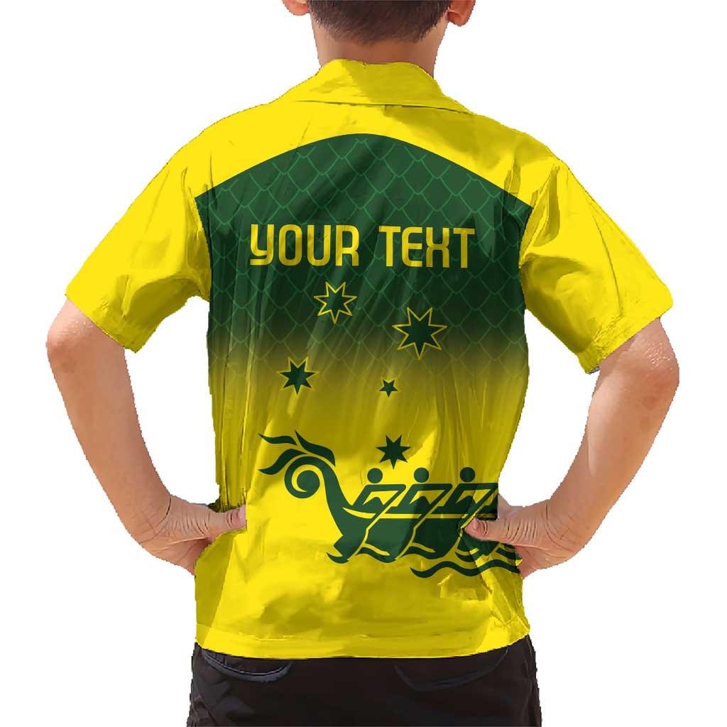 Personalised Dragons Boat Aussie Paddles Up! Hawaiian Shirt