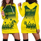 Personalised Dragons Boat Aussie Paddles Up! Hoodie Dress