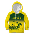 Personalised Dragons Boat Aussie Paddles Up! Kid Hoodie