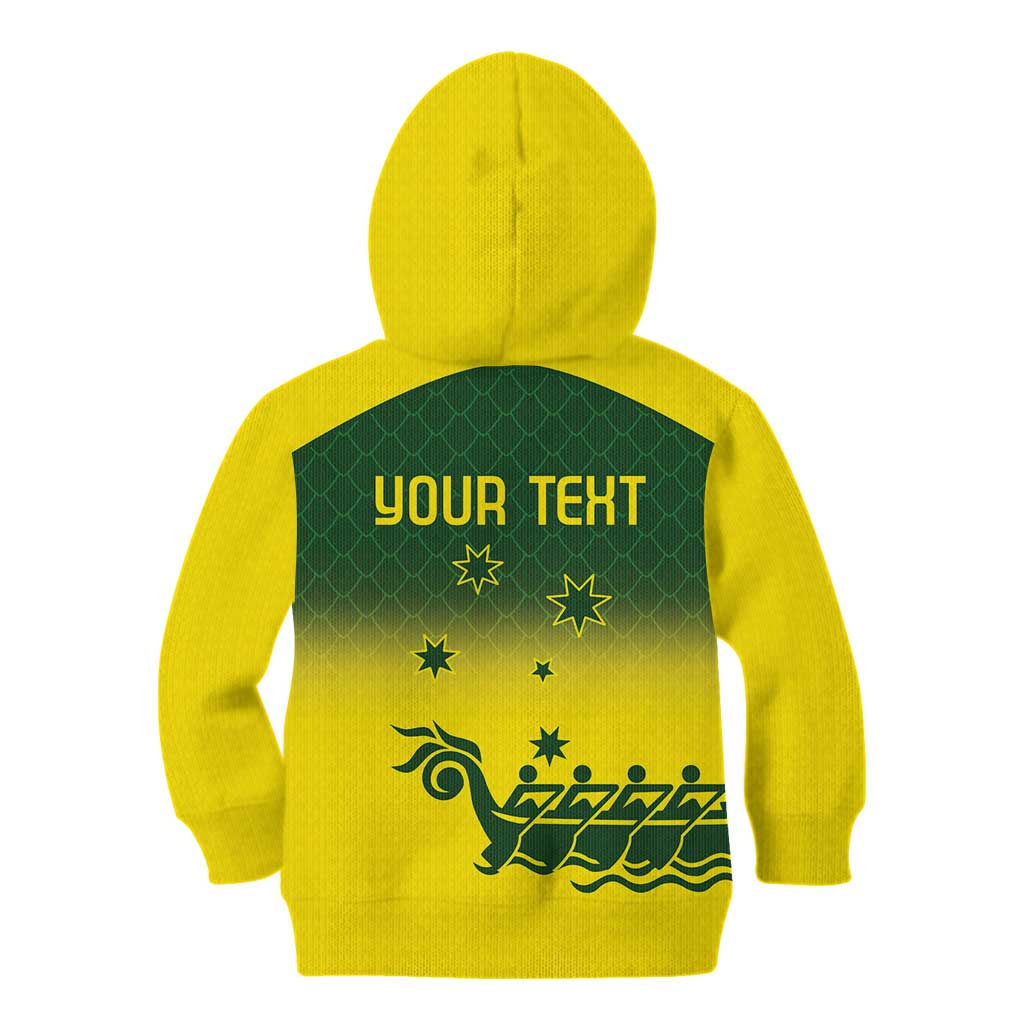 Personalised Dragons Boat Aussie Paddles Up! Kid Hoodie