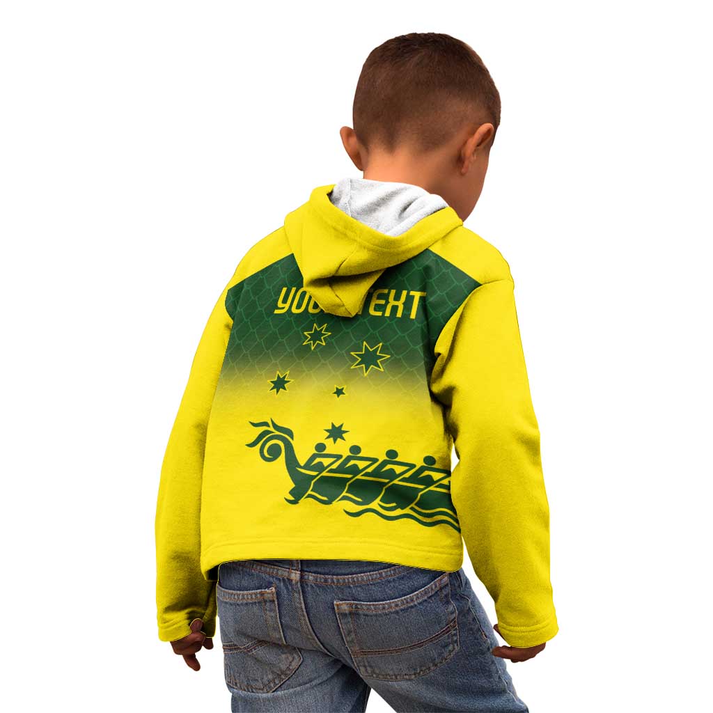 Personalised Dragons Boat Aussie Paddles Up! Kid Hoodie