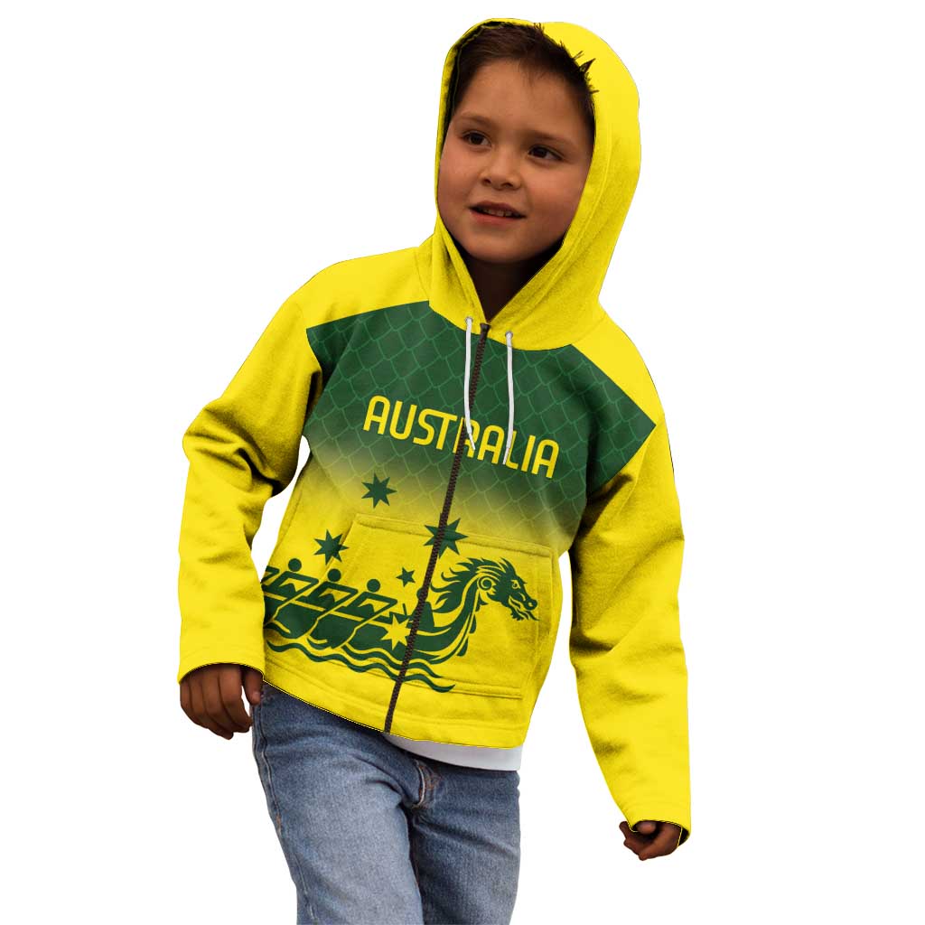Personalised Dragons Boat Aussie Paddles Up! Kid Hoodie