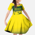Personalised Dragons Boat Aussie Paddles Up! Kid Short Sleeve Dress