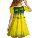Personalised Dragons Boat Aussie Paddles Up! Kid Short Sleeve Dress