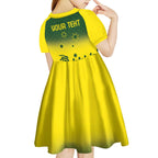 Personalised Dragons Boat Aussie Paddles Up! Kid Short Sleeve Dress