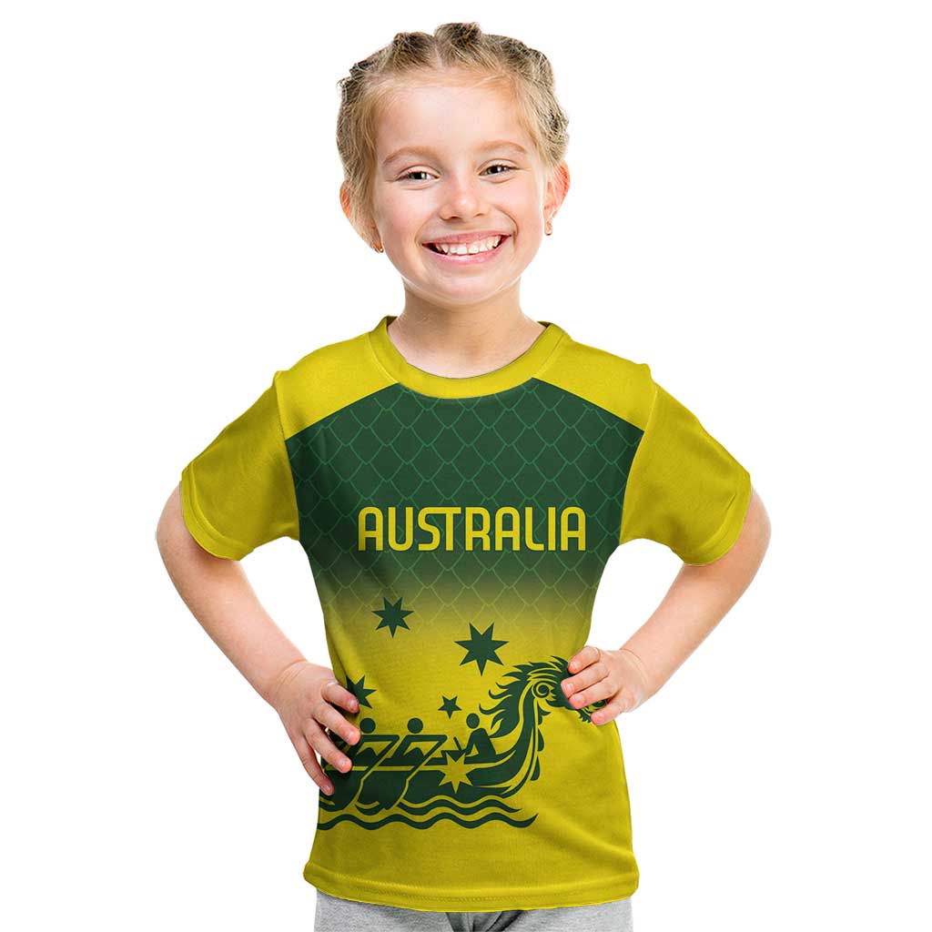 Personalised Dragons Boat Aussie Paddles Up! Kid T Shirt