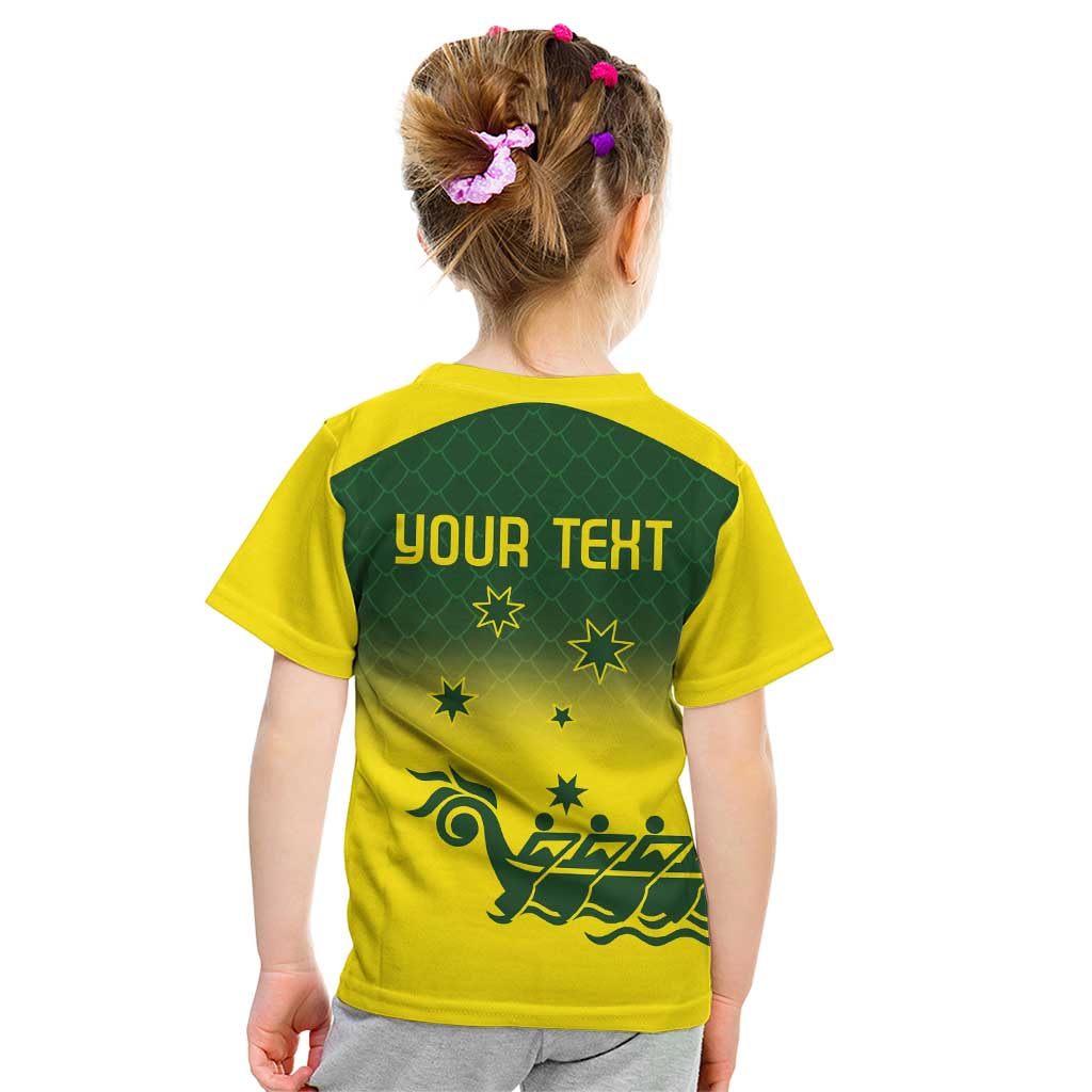Personalised Dragons Boat Aussie Paddles Up! Kid T Shirt