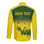Personalised Dragons Boat Aussie Paddles Up! Long Sleeve Button Shirt