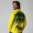 Personalised Dragons Boat Aussie Paddles Up! Long Sleeve Polo Shirt
