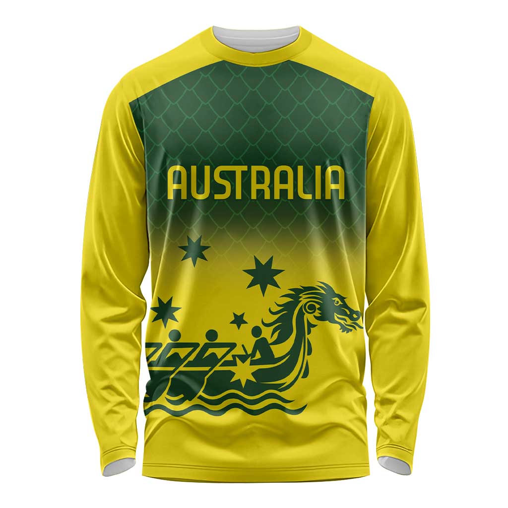 Personalised Dragons Boat Aussie Paddles Up! Long Sleeve Shirt