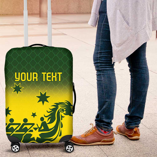 Personalised Dragons Boat Aussie Paddles Up! Luggage Cover