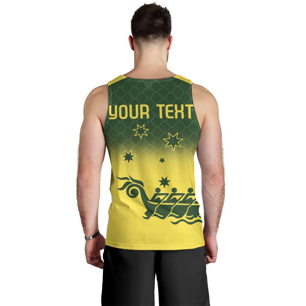 Personalised Dragons Boat Aussie Paddles Up! Men Tank Top