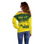 Personalised Dragons Boat Aussie Paddles Up! Off Shoulder Sweater