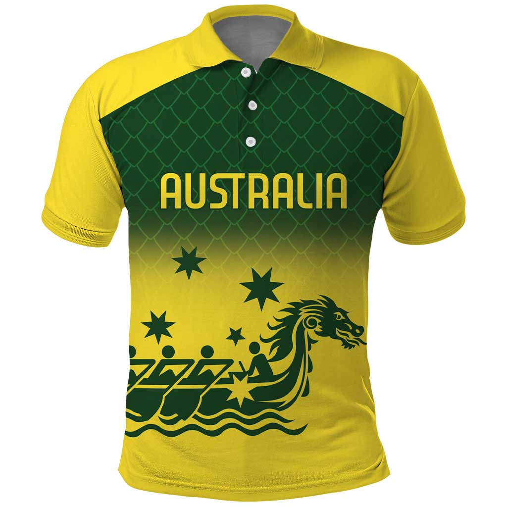 Personalised Dragons Boat Aussie Paddles Up! Polo Shirt