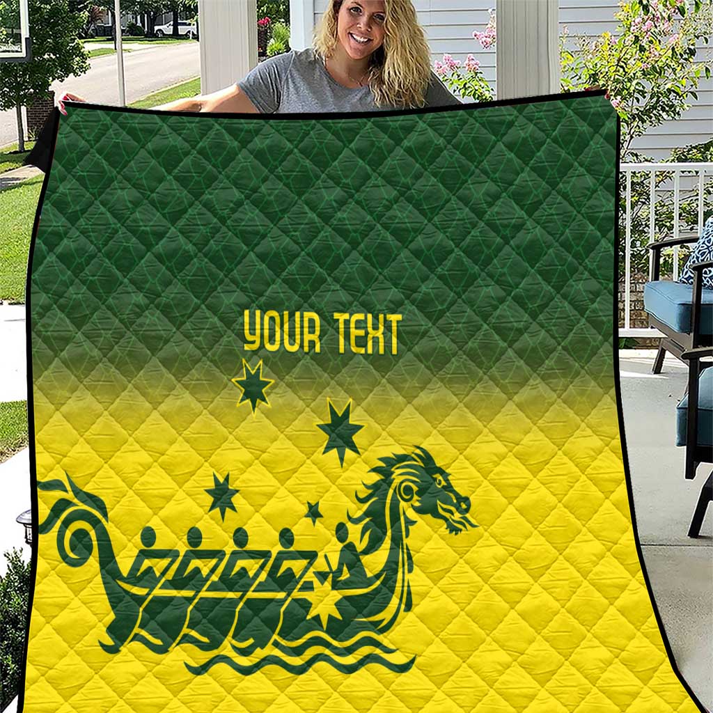 Personalised Dragons Boat Aussie Paddles Up! Quilt