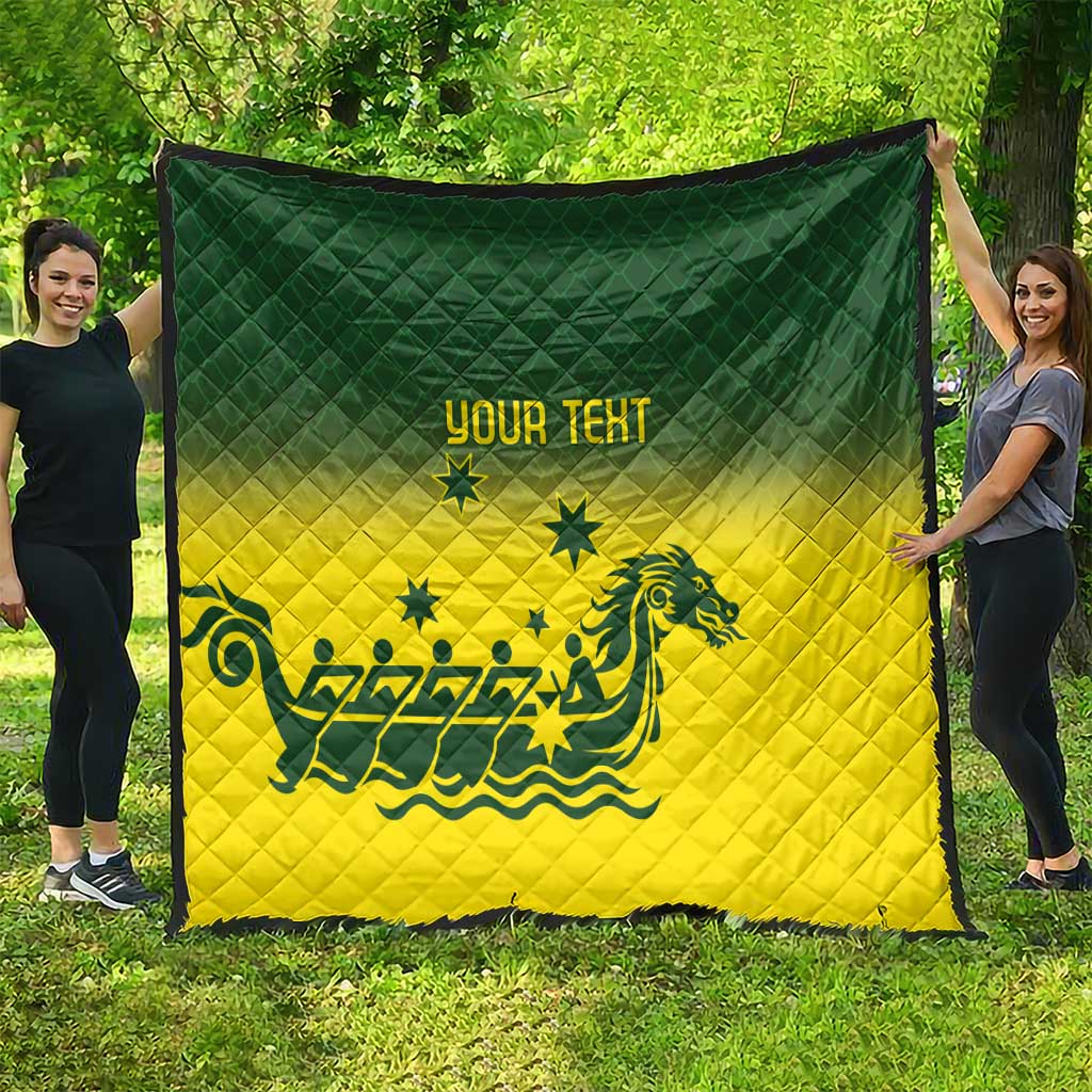 Personalised Dragons Boat Aussie Paddles Up! Quilt