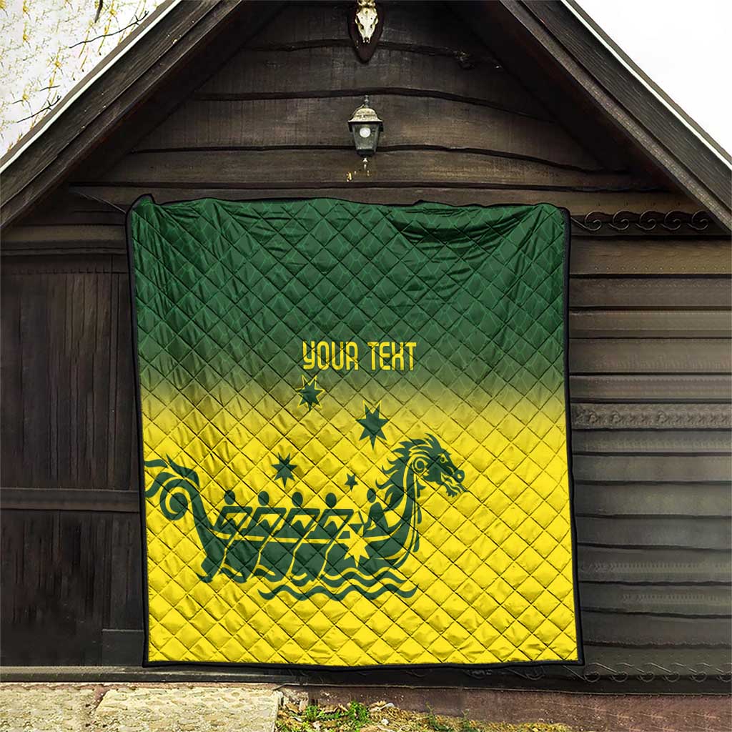 Personalised Dragons Boat Aussie Paddles Up! Quilt