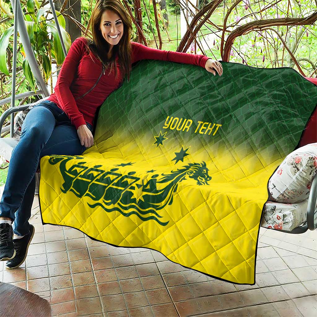 Personalised Dragons Boat Aussie Paddles Up! Quilt