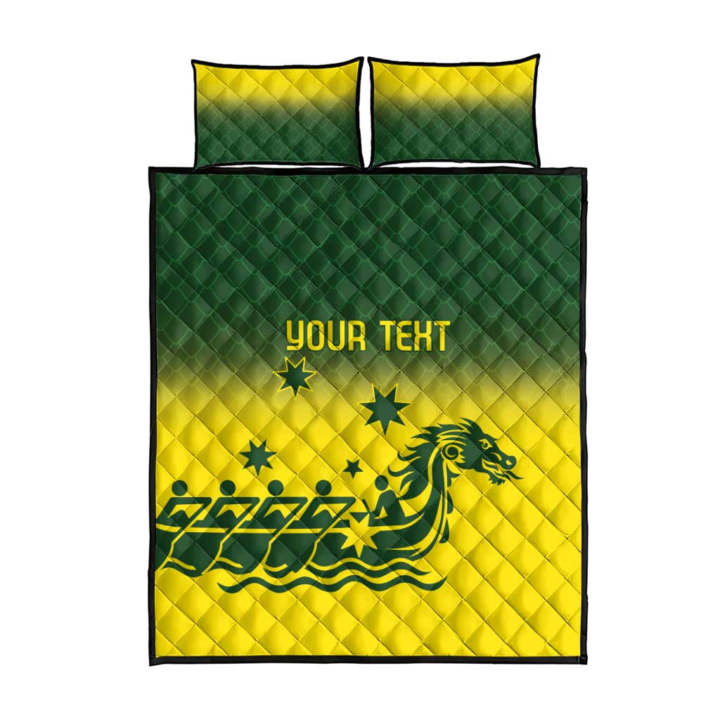 Personalised Dragons Boat Aussie Paddles Up! Quilt Bed Set