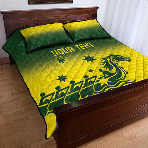 Personalised Dragons Boat Aussie Paddles Up! Quilt Bed Set