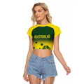 Personalised Dragons Boat Aussie Paddles Up! Raglan Cropped T Shirt