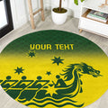 Personalised Dragons Boat Aussie Paddles Up! Round Carpet