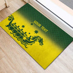 Personalised Dragons Boat Aussie Paddles Up! Rubber Doormat